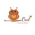 Owl on a branch Royalty Free Stock Photo