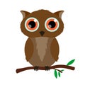 Owl cartoon .Cartoon owl illustration