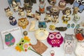 Owl Collection , different pieces with different shapes, materials and colors