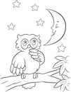 Owl coloring page Royalty Free Stock Photo