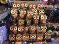 Owl crafts in the Pub Street in Siem Reap, Cambodia, 2019 Royalty Free Stock Photo