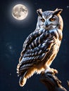 owl with the dark moon