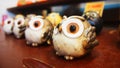 Brown Owl Decorative Porcelain Souvenir Royalty Free Stock Photo