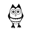 Owl, eagle owl on a white background. Doodle illustration for printing, greeting cards, posters, stickers, textile and seasonal