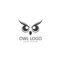 owl eye logo design template. Royalty Free Stock Photo