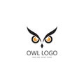 owl eye logo design template. Royalty Free Stock Photo