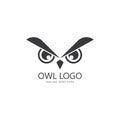 owl eye logo design template. Royalty Free Stock Photo