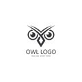 owl eye logo design template. Royalty Free Stock Photo