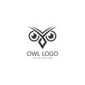 owl eye logo design template. Royalty Free Stock Photo