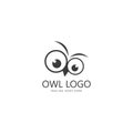 owl eye logo design template. Royalty Free Stock Photo