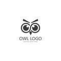 owl eye logo design template. Royalty Free Stock Photo