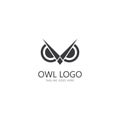 owl eye logo design template. Royalty Free Stock Photo