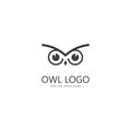 owl eye logo design template. Royalty Free Stock Photo