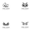 owl eye logo design template. Royalty Free Stock Photo