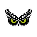 Owl eyes, black silhouette for your design Royalty Free Stock Photo