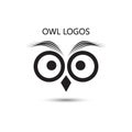 Owl eyes icon symbol vector logo design illustration eps10 Royalty Free Stock Photo