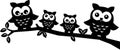 Owl family Royalty Free Stock Photo