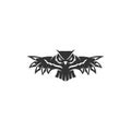 Owl flaying Icon Template Brand Isolated vector