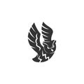 Owl flaying Icon Template Isolated Brand vector