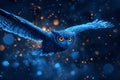owl flight in the night, AI generated Royalty Free Stock Photo