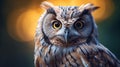 Captivating Owl Portrait With Stunning Bokeh Background