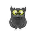 Owl gray colour, abstraction image, vector illustration Royalty Free Stock Photo