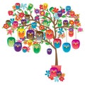 Owl handmade decor tree