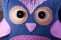 Owl handmade sewn Royalty Free Stock Photo