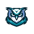 Owl head logo, illustration