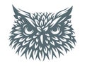 Owl head - vector illustration. Icon design