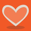 owl heart orange 10 Royalty Free Stock Photo