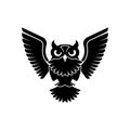 Owl icon. Eagle-owl bird sign. vector illustration