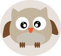 Owl illustration Icon or Logo