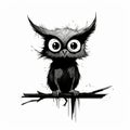 Owl Image Ivylove: Dark, Cute, Minimalist Art Inspired By Jamie Hewlett