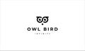 owl infinity logo icon vector design illustration Royalty Free Stock Photo