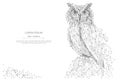 Owl low poly gray Royalty Free Stock Photo