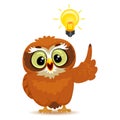 Owl with Light Bulb