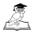 Owl line icon. Owl, books, knowledge. School concept. Vector illustration can be used for topics like studies, schooling, educatio