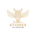 Owl line mosaic modern logo design, vector graphic symbol icon illustration creative idea Royalty Free Stock Photo