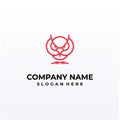 Owl logo design premium template