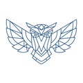 Owl logo geometric style vector Royalty Free Stock Photo