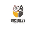 Owl logo vector in modern colorful logo design
