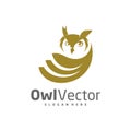 Owl logo vector template, Creative Owl logo design concepts Royalty Free Stock Photo