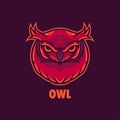 Owl Mascot Logo Royalty Free Stock Photo
