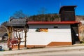 Small building of volunteer Fire Department in Sokolec Royalty Free Stock Photo