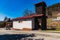 Small building of volunteer Fire Department in Sokolec Royalty Free Stock Photo