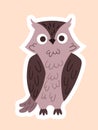 Owl in paper style