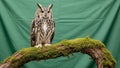 Simple backdrop highlights the owl s features and colors making it the Royalty Free Stock Photo
