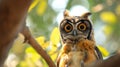 an owl persuades it& x27;s prey with its large, bright eyes Royalty Free Stock Photo