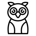 Owl puppet icon outline vector. Theatre show